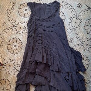 All Saints Asymmetrical Black Dress